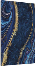 Navy Blue Marble 1 Gang Light Switch Cover No Decive Blank Wall Plate Decorative For Teen Kids Boys Bathroom Home Bedroom Art Panel Decorate 5" x 3