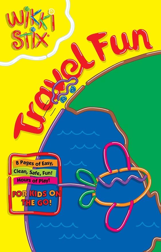 WikkiStix Travel Fun Pak, 24 Wikki Stix and 8-Page idea Booklet and playboard, Made in The USA! (Pack of 2)