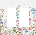 Boho Watercolor Wildflowers Floral Plants Flower Decorative Outlet Covers 2 Gang Double GFCI Rocker Electrical Wall Panels Light Switch Cover Plate for Bedroom Living Room Decor