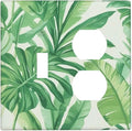 Wallplates Tropical Palm Tree Leaf Green Plant 1 Toggle 1 Duplex Switch Plate Electrical Gfci Faceplate Decorative Light Switch Covers For Bed Room Living Room Decor