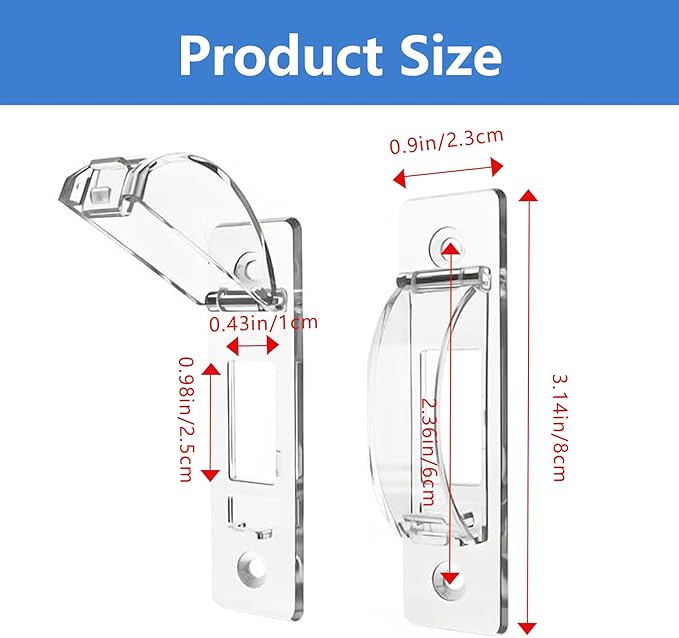 Light Switch Guard, 4 Pack Clear Light Switch Lock, Light Switch Cover Guard, Child Proof Light switch cover, Prevent Children and Adults from Accidentally Turning Your Lights on or off