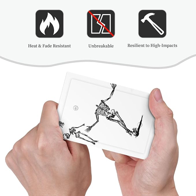 Light Switch Cover Plate Skeleton Basketball Funny Skull Stick Figure 1 Gang No Device Blank Electrical Wall Plates Faceplate Decorative Switch Plate For Home Office Decor