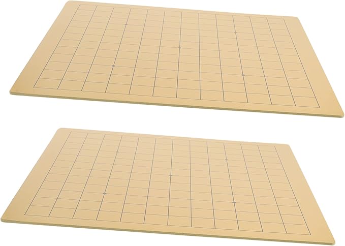 VANZACK 2Pcs Double Sided Folding Go Chessboard for Wooden Travel Chess Board Safe Edges Printing Strategic Board Game Supplies for Learning Fun