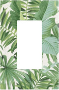 Green Tropical Palm Tree Leaf 1 Gang Rocker/decorator Outlet Light Switch Wall Plate Cover Faceplate Decorative Switchplate Decorator Outlet Cover