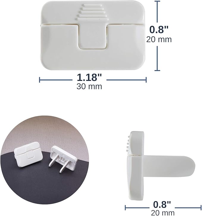 Bates Outlet Covers Baby Proofing - 15 Pack, 2 Prongs, Child Proof Plug Covers for Childproofing