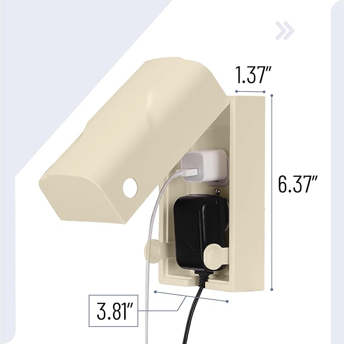 Bates - Baby Safety Outlet Cover Box, Light Almond, Outlet Covers Baby Proofing, Plug Covers for Electrical Outlets