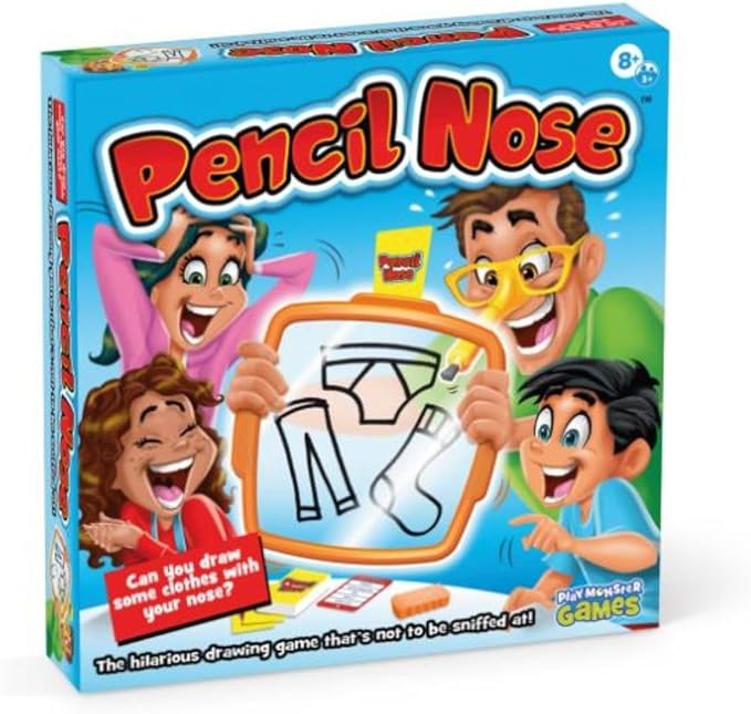 Pencil Nose Board Games for Family Night - The Ultimate Drawing Game - Kids Games, Family Game, Multi-Player, Party Game - Ages 8+