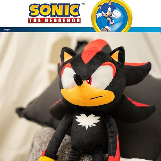 Sonic Shadow The Hedgehog Anime Kids Bedding Super Soft Plush Cuddle Pillow Buddy, One Size, (Officially Licensed Product)