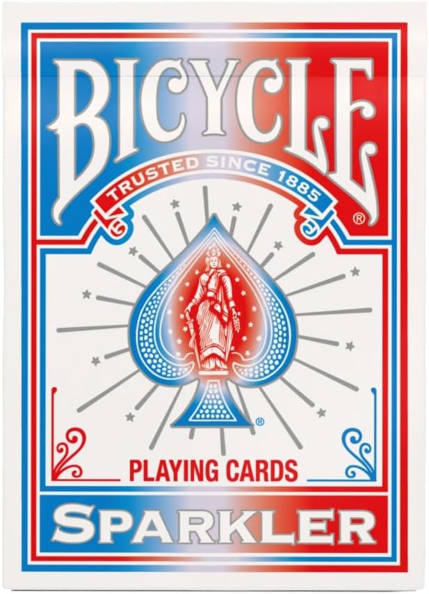 Bicycle Sparkler Playing Cards – Made in USA - Tribute to American Flag & Dazzling Fireworks Deck, Bold Patriotic Collectible Card Set for Fourth of July Parties, Americana Gifts, Family Game Night