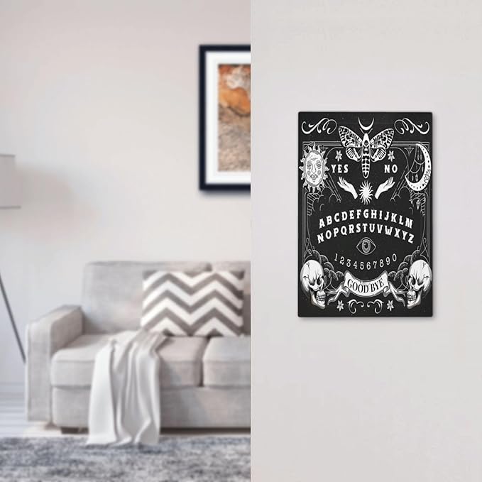 Black Witchy Skeleton Skull Gothic Sun Moon Light Switch Cover Plate 1 Gang No Device Blank Electrical Wall Plates Faceplate Decorative Switch Plate Covers for Bedroom Living Room Decor