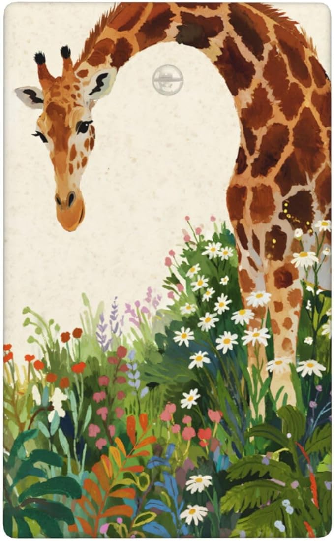 Giraffe No Device Blank Wall Plate Decorative 1 Gang Light Switch Covers Electrical Switchplate Home Decorate Faceplat for Bathroom Bedroom Kitchen Room 4.5 x 2.76 Inch
