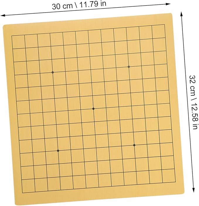 Garneck Wooden Go Chess Board Set 2PCS Double-Sided Go Game Board for Boys and Girls and Adults Portable Educational Strategy Game for Family Gatherings and Travel