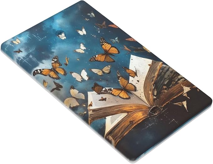 Decorative Art Light Switch Covers Butterflies from the Book 1 Gang No Device Blank Switchplate Electrical Faceplate for Home Decor