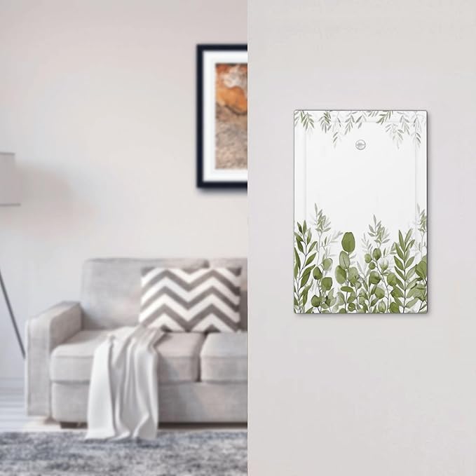 Green Eucalyptus Plant Leaves Vine Light Switch Cover Plate 1 Gang No Device Blank Electrical Wall Plates Faceplate Decorative Switch Plate for Bed Room Living Room Decor