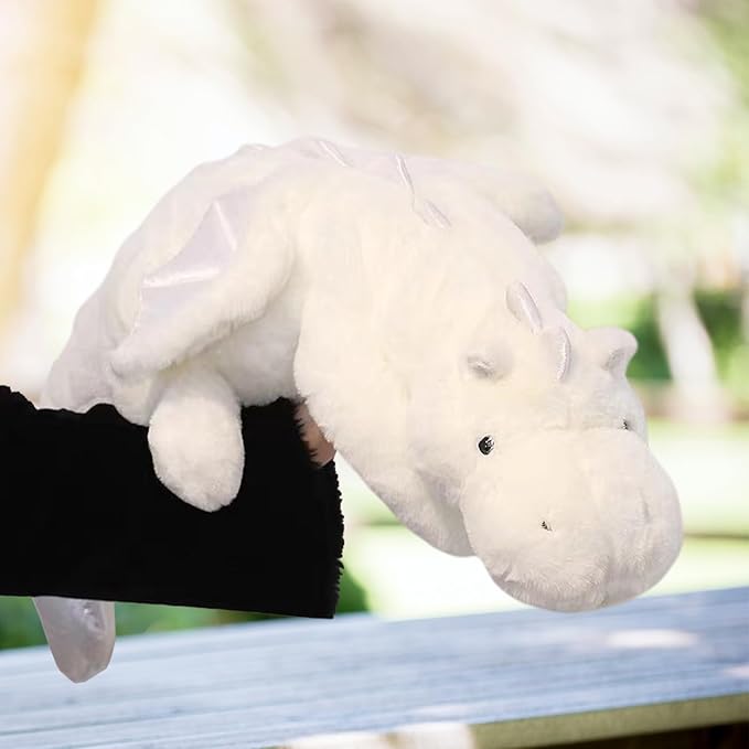 Pterosaur Stuffed Animal with Wings - Cute Soft Dinosaurs Plush Toys Little Flying Dragon Plushies Pillow Doll Christmas Birthday Gifts for Kids Boys Girls (White,27.55inch/70cm)