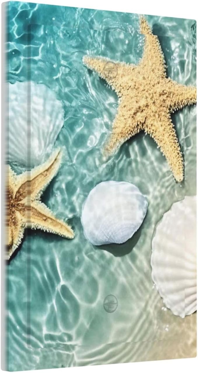 Light Switch Cover Plate Beach Starfish Ocean Conch Cameo Shell 1 Gang No Device Blank Electrical Wall Plates Faceplate Decorative Switch Plate For Decor Kids Room Decor