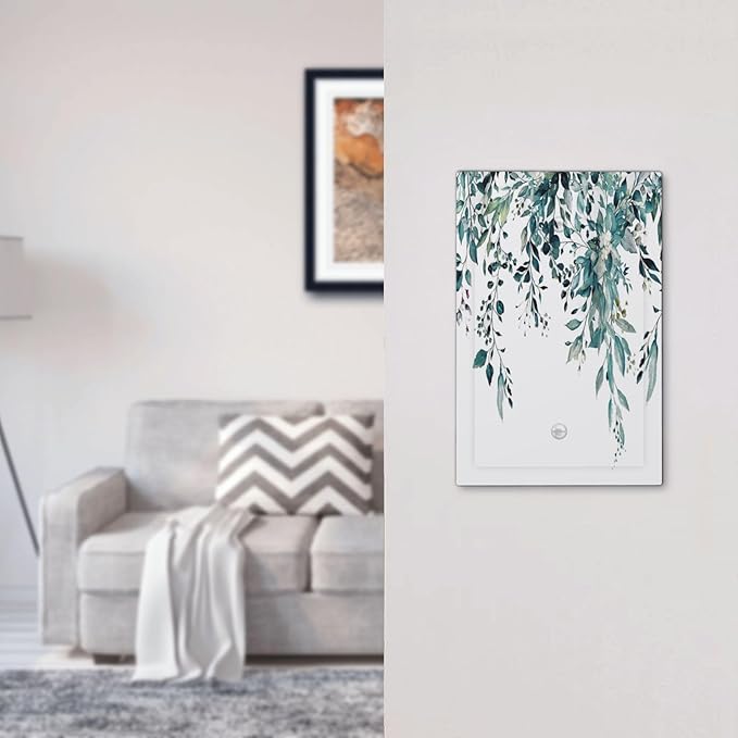 Decorative Light Switch Cover Plate Green Eucalyptus Boho Olive Leaves Country Unique 1 Gang No Device Switch Plate Covers Blank Wall Plate Cover Switchplate Electrical Faceplate