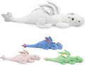 Weighted Stuffed Animal 5Lbs 35.4", Heavy Soft Dragon Plush Toy, White Weighted Dragon Stuffed Animal for Kids and Adults, for Comfort and Relaxation