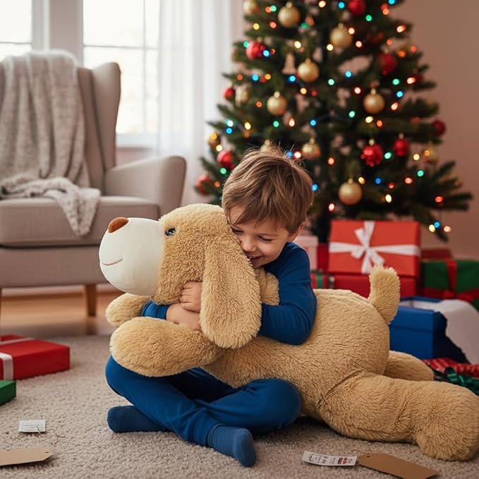 MorisMos Giant Golden Retriever Stuffed Animal 31" Large Stuffed Dog Plush Pillow, Soft Floppy Puppy Stuffed Animal Plush Toy for Kids & Adults, Cute Hugging Dog Plush for Birthday Chirstmas Gift