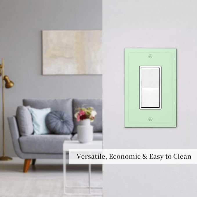 Green Decorative 1 Gang Rocker/Decorator Outlet Light Switch Wall Plate Cover Faceplate Face Switch GFCI Outlet Cover Plate