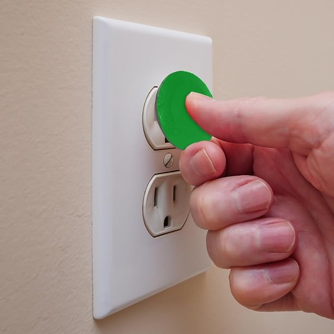 Pure Plant Green Color Outlet Covers Baby Proofing Child Proof Plug Covers for Electrical Outlets Easy Install Outlet Plug Covers