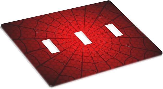 Spider Web Light Switch Cover Plates Decorative Triple Toggle Wall Plate, 3 Gang Lightswitch Cover