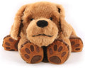 ROYLCO Theo The Sensory Companion Dog, Stuffed Animal, 2.5 lbs, Sensory Toy, Soft Fur, Heat/Cool Pack, Stuffed Animal for Children & Adults Brown