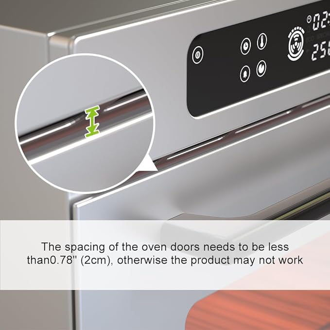 SAFELON 1 Pcs Baby Safety Oven Door Lock, Double Button Oven Lock for Kitchen Safety (Clear-Black)