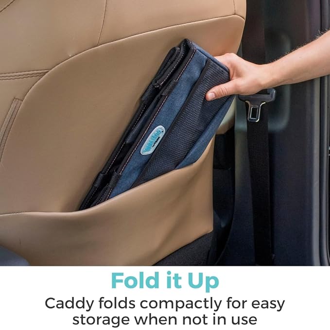 Toddleroo by North States - Car Organizer Caddy: Portable Diaper Caddy for Car - Baby Car Organizer & Storage - Navy