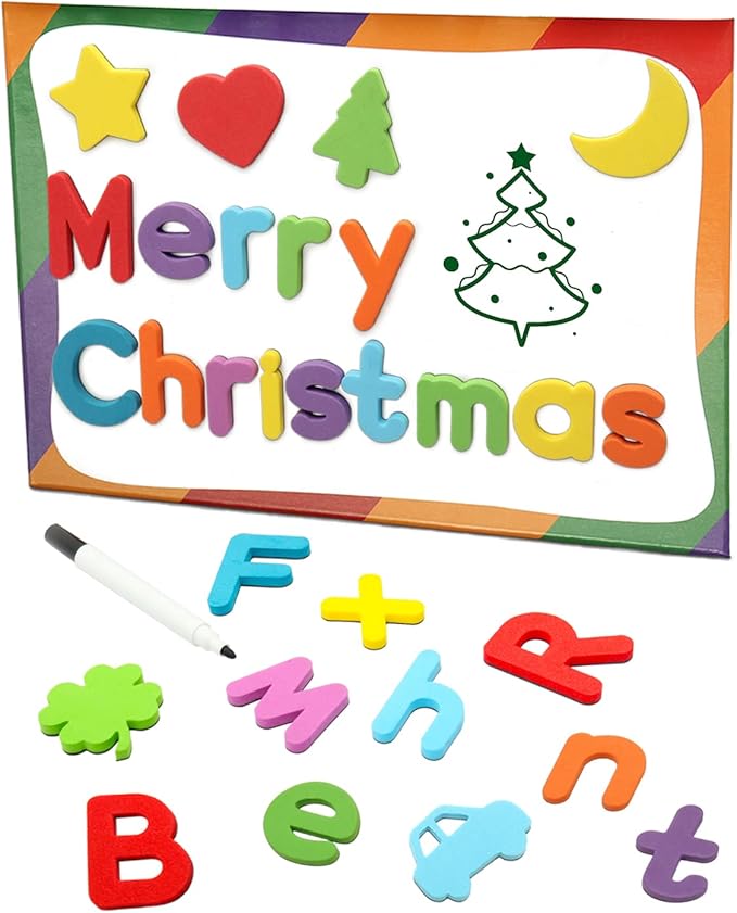 Classroom Magnetic Alphabet Letters - ABC 237 Pcs Letters Numbers & Pattern with Side Magnetic Board Foam for Kids Spelling | Learning