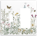 Outlet Covers Rustic Wildflowers Butterfly Colorful Floral 1 Toggle 1 Rocker Combination Decorative Wall Plate Electrical Switch Plates Light Switch Cover Plate For Bed Room Living Room