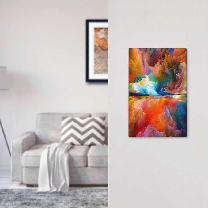 Light Switch Cover Plate Iridescent Abstract Colorful Clouds Wall Plate Cover 1 Gang Rainbow Blank No Device Decorative Outlet Covers Electrical Switchplate for Bathroom Home Decor