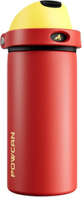 POWCAN 18 oz Travel Water Bottle: 2-in-1 Push-Button Spout & Quick-Flip Straw, Leakproof, Cold 24Hrs, Fits Car Cup Holder, Stainless Steel Cup for Sports, School, Commute, Camping (Mouse's Mischief)