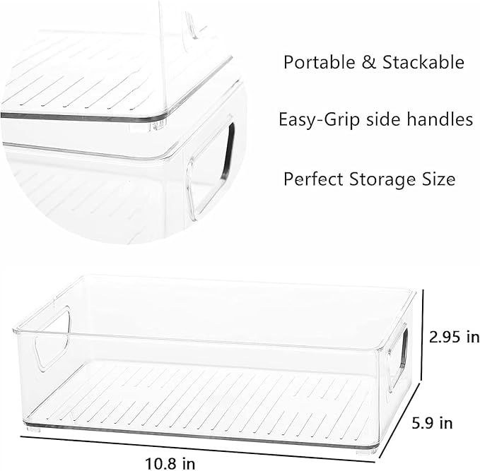 Baby Bottle Organizer, Plastic Storage Center for Baby Bottles and Food Jars, Portable Nursery Storage Plastic Baby Organizer,Convenient Storage Center for Kitchen Cabinet, Refrigerator&Countertop-2PC