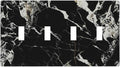 Black Marble Patterns Low Key Luxurious Light Switch Covers Quad Toggle Electrical Faceplate 4 Gang Wall Plate Decorative Switch Plates Cover for Bathroom Kitchen Decor
