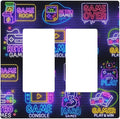 Games Funny Double Gang Rocker Decorative Light Switch Cover, 2-Gang Wall Plate Outlet Cover