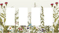 Country Vintage Wild Flowers Floral 4 Gang Quad Rocker/GFCI/Decorator Light Switch Cover Plate Decorative Electric Faceplate Decorative Switchplate Screwless