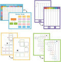 Lachilly Double Sided Dry Erase Handwriting Practice Board Multiplication and Division Board, 2-Digit Multiplication, Long Division, Home School Classroom Students Math Manipulatives Teaching Aids