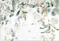 Green Leaves Watercolor Light Switch Cover Plates Decorative Triple Toggle Wall Plate, 3 Gang Lightswitch Cover
