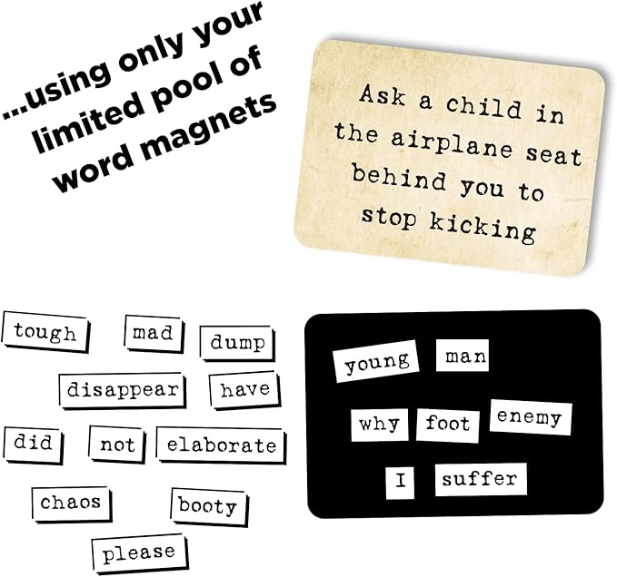 Ransom Notes - The Ridiculous Word Magnet Party Game & Expansion Pack One Bundle, 3+ Players