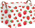 Rectangular strawberry basket,Waterproof foldable storage box with handle,Gift basket,Baby Girl Baskets,Girl room decor,Books Box(Strawberry)