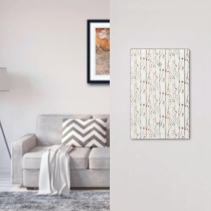 Boho Floral Watercolor Tree Branch Flower Minimalist Light Switch Cover Plate 1 Gang No Device Blank Electrical Wall Plates Faceplate Decorative Switch Plate Covers for Bedroom Living Room Decor