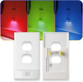 1 Pack - SnapPower Multi-Color GuideLight – Outlet Cover RGB Lights, Customizable Ambient Lighting/Mood Lighting for Home, Kitchen, Gaming Room, Kids Bedroom, Nursery, Holiday Decor (White, Duplex)