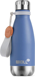 Kids Water Bottle for School-9 oz Stainless Steel Double Wall Vacuum Insulated Sports Water Bottle Reusable Metal Leak Proof Cola Shape Flask for Girls(Royal Blue)