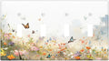Wildflowers Watercolor Floral Colorful Butterfly Light Switch Covers Quad Toggle Electrical Faceplate 4 Gang Wall Plate Decorative Switch Plates for Farmhouse Bed Room Decor