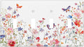 Colorful Flower Watercolor Floral Butterfly Bird Light Switch Covers Quad Toggle Electrical Faceplate 4 Gang Wall Plate Decorative Switch Plates Cover for Bedroom Living Room Decor