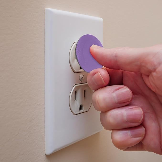Pure Purple Color Outlet Covers Baby Proofing - Plug Covers for Electrical Outlets, Child Proof Socket Covers, Baby Safety Products for Home, Office