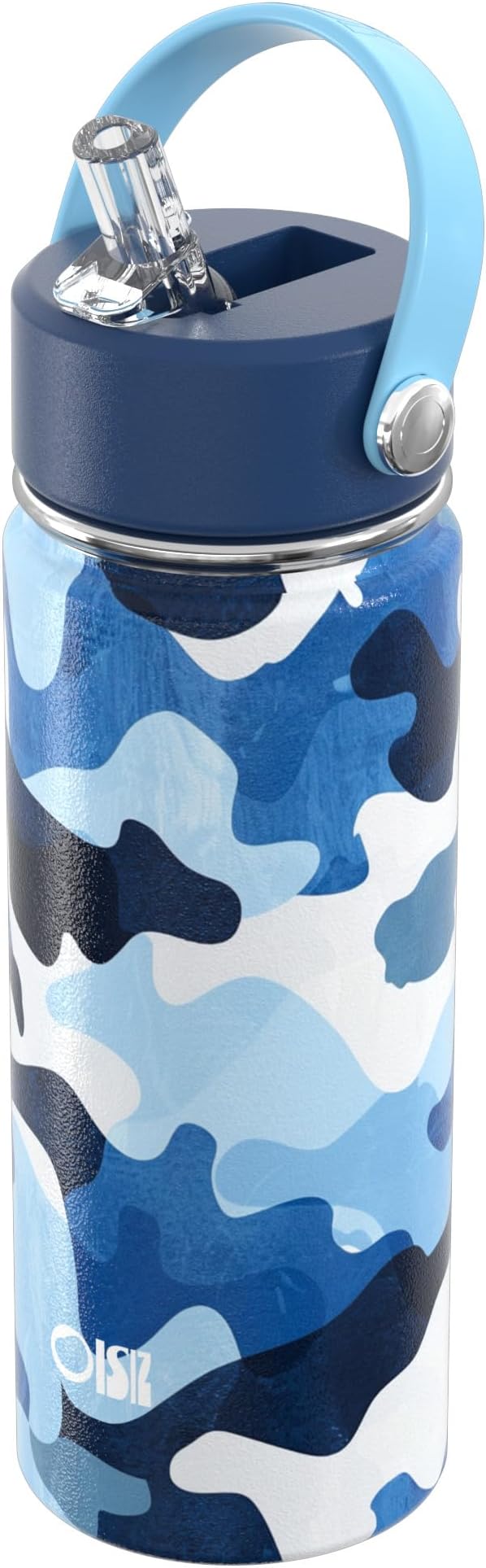 OISIZ 18oz Kids Water Bottle with Straw Lid, Vacuum Insulated Water Bottle Stainless Steel Bottles for Kids for School, Leakproof Water cups, BPA Free and Keep Cold for 24 Hours,Easy to Clean