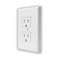 Mommy's Helper Safe Plate Self Closing Electrical Outlet Covers, Baby Proofing Safety Wall Socket Plate, Automatic Sliding Cap Cover Standard Wall Outlet Cover, White