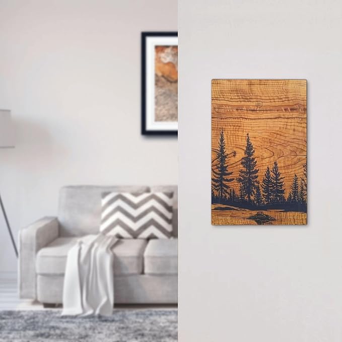 Forest Pine Tree Woodland Wood 1 Gang No Device Outlet Wall Plate Blank Light Switch Cover Switchplate Electrical Decorative Faceplate Bedroom Decorate